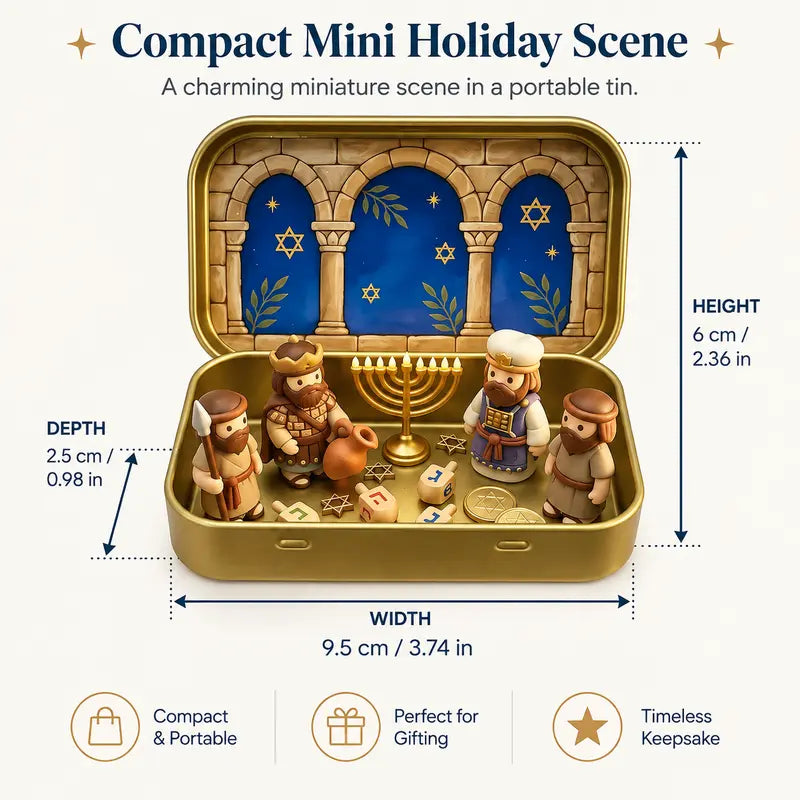 Pocket-Size Nativity Set – Tiny Storage Box For Christmas Display Anywhere
