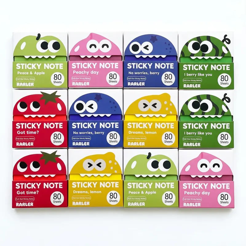 Cute Pull-Out Sticky Notes - Fun Transparent Design For Smarter Notes & Creative Organization