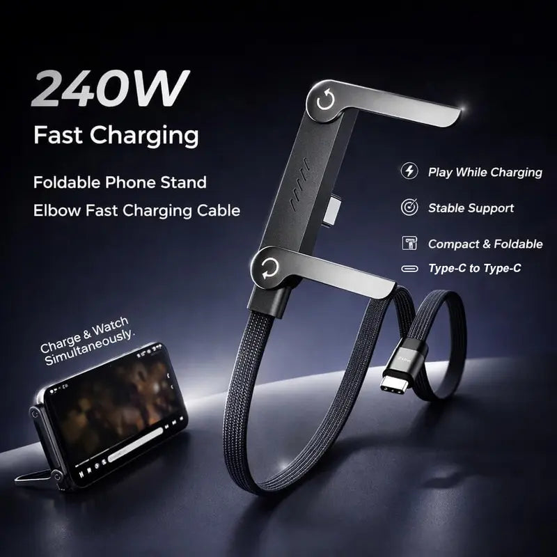 Charge & Watch Hands-Free with 240W Fast Charging Cable