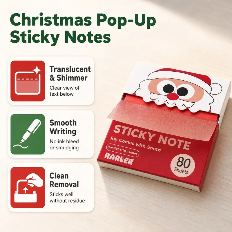 Cute Pull-Out Sticky Notes - Fun Transparent Design For Smarter Notes & Creative Organization