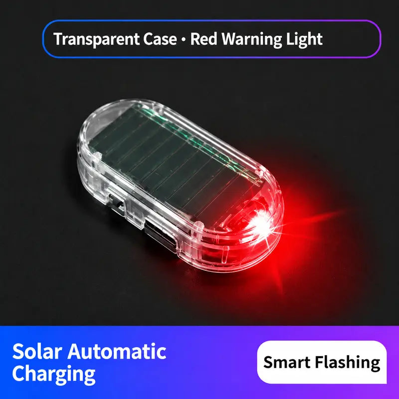 Solar Car Warning Light – Auto-Flashing Security Deterrent for Parked Cars