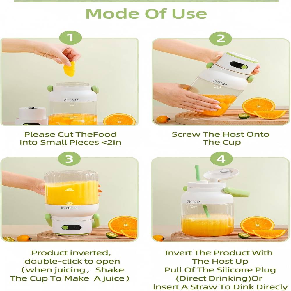 Cordless Blender – 33oz Two-Serving Capacity for Smoothies Anywhere