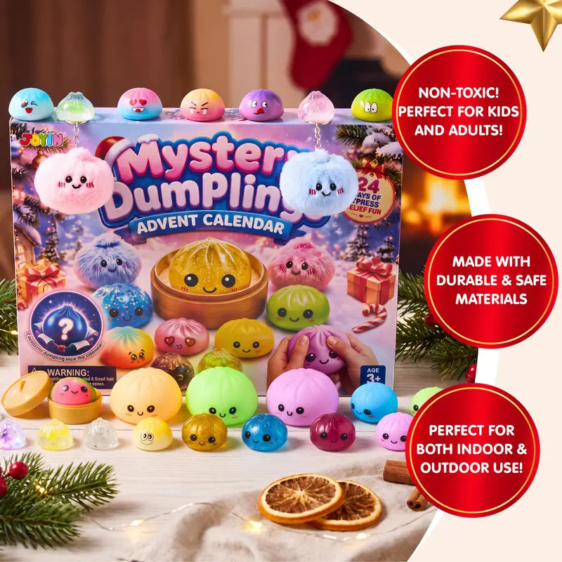 JOYIN 24 Pcs Mystery Dumpling Toys Advent Calendar