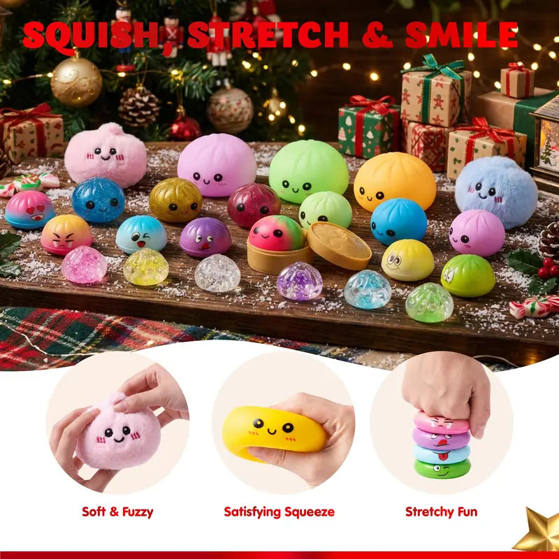 JOYIN 24 Pcs Mystery Dumpling Toys Advent Calendar