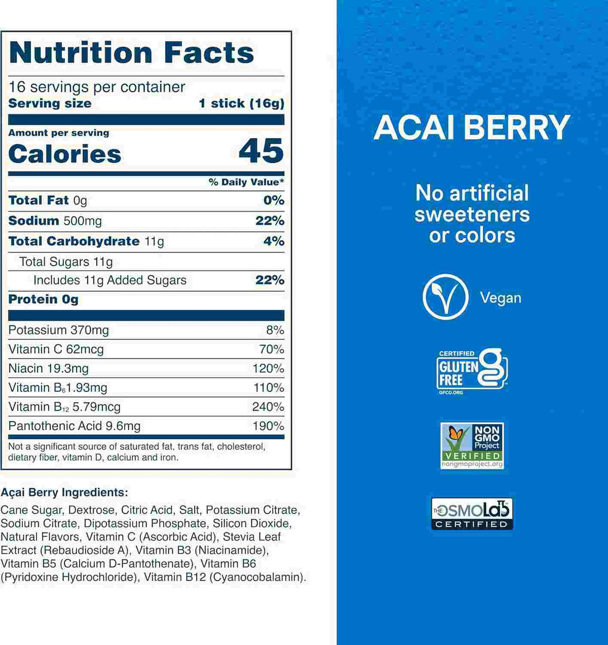Rapid Electrolyte Hydration Powder Drink Mix