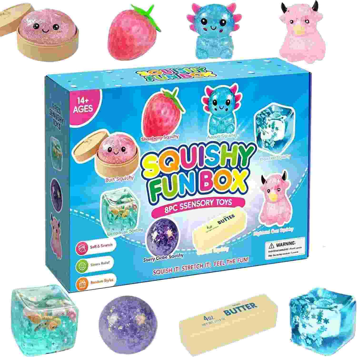 【Limited Time Buy 3 Get 1 Free】8-Pack Squishy Stress Relief Toys