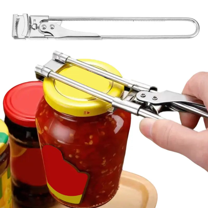 Effortless Adjustable Stainless Steel Jar Opener for Weak Hands | Buy 1 Get 1 Free