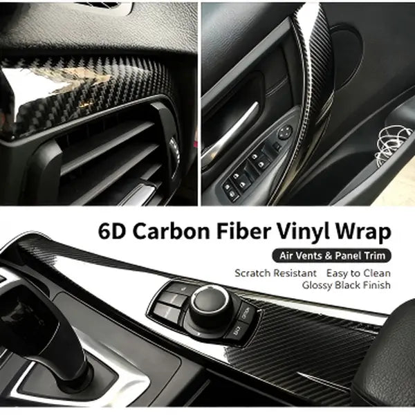 6D Ultra High-Gloss Carbon Fiber Vinyl Wrap Film