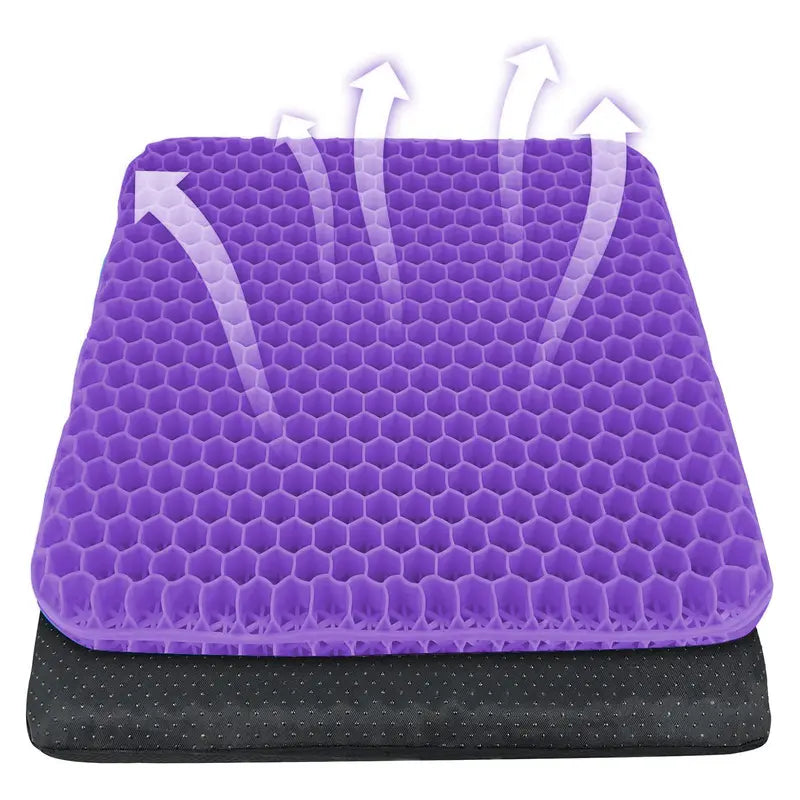 Ergonomic Gel Seat Cushion for Instant Back & Tailbone Pressure Relief