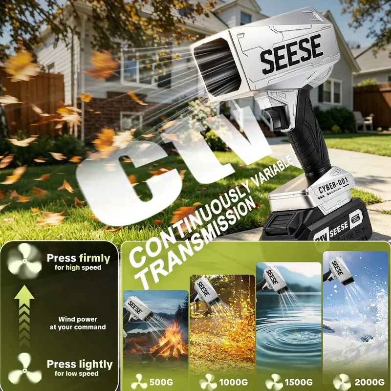 Ultra-Powerful Cordless Turbo Blower with 2000g Extreme Thrust Force
