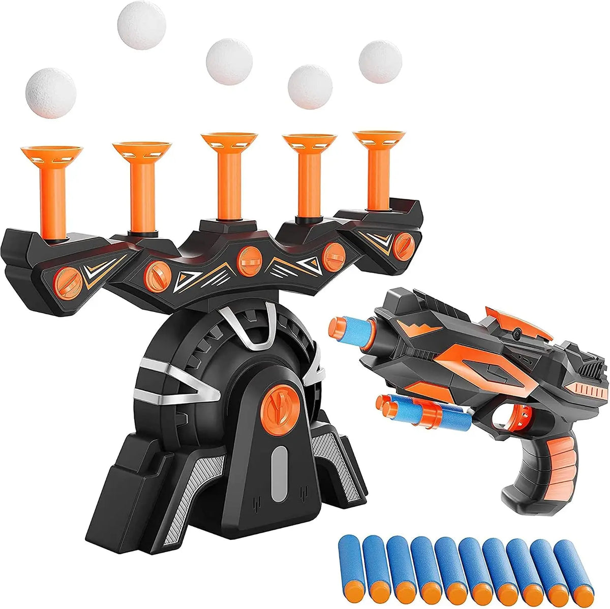 Floating Ball Shooting Target Set with Foam Blaster & Adjustable Airflow