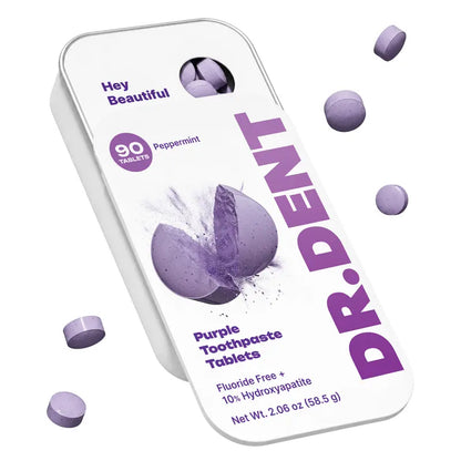 Purple Toothpaste Tablets - Tone-Correcting Formula For A Brighter-Looking Smile