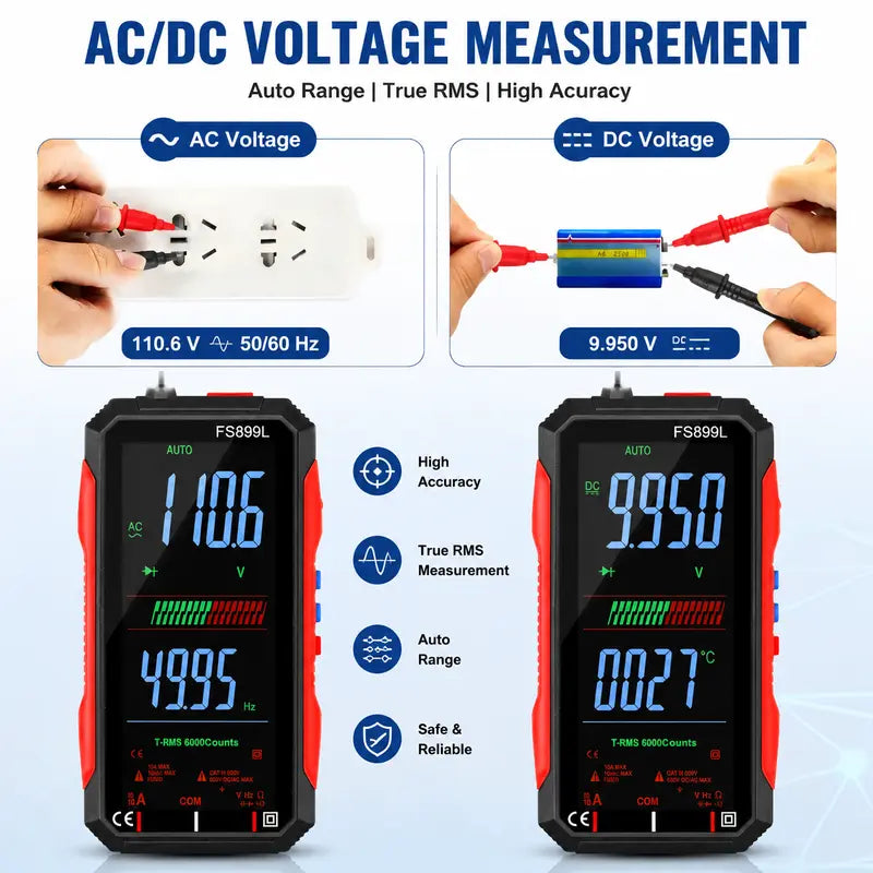 Digital Multimeter - True RMS Auto-Ranging For Easier Electrical Testing