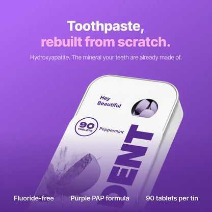 Purple Toothpaste Tablets - Tone-Correcting Formula For A Brighter-Looking Smile
