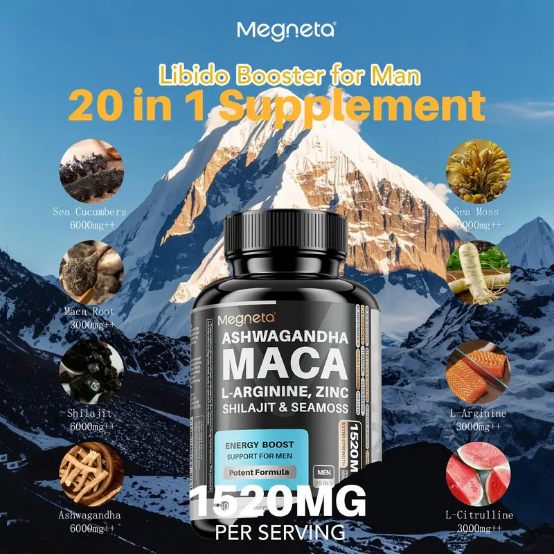 Men's Daily Vitality Formula - 20-In-1 Herbal Nutrient Blend For Energy & Stamina Support