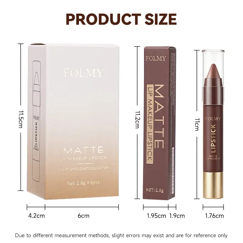 Matte Lipstick Set – 6 Brown Shades For Every Lip Look