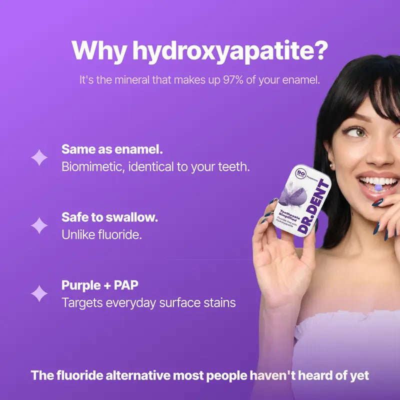 Purple Toothpaste Tablets - Tone-Correcting Formula For A Brighter-Looking Smile