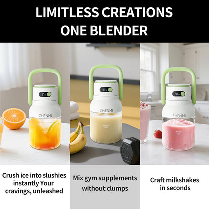 Cordless Blender – 33oz Two-Serving Capacity for Smoothies Anywhere