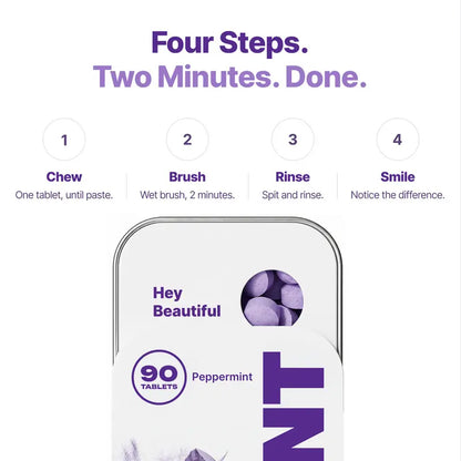 Purple Toothpaste Tablets - Tone-Correcting Formula For A Brighter-Looking Smile