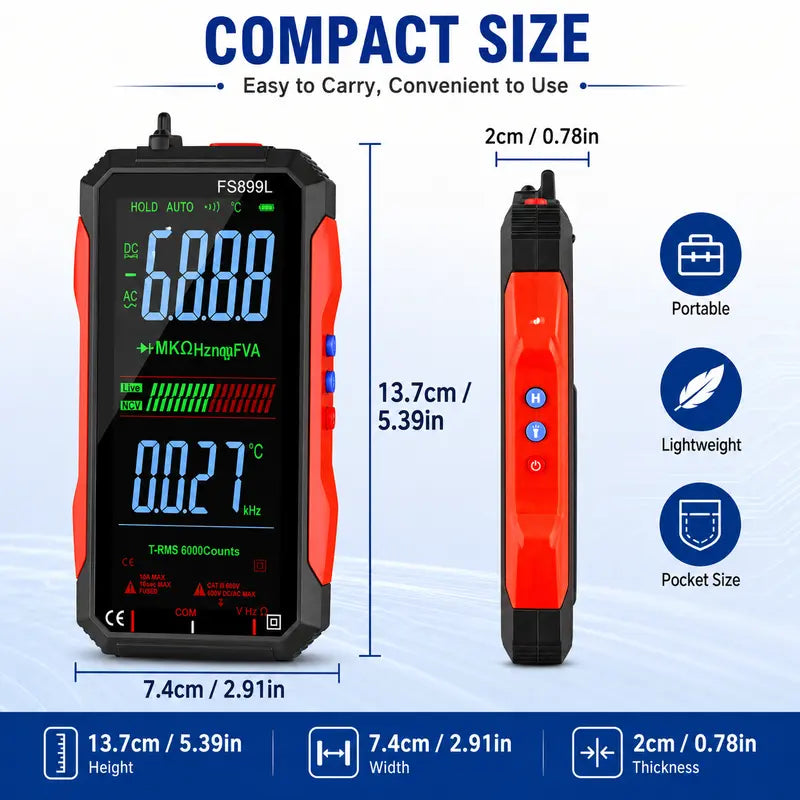 Digital Multimeter - True RMS Auto-Ranging For Easier Electrical Testing