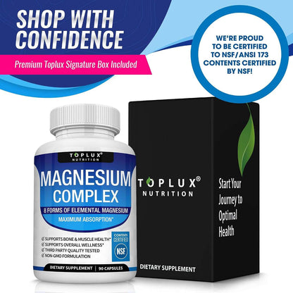 Toplux Magnesium Complex 8 Essential Magnesium Supplement | Buy 1 Get 1 Free