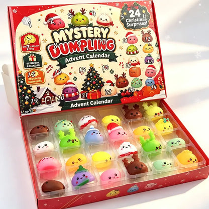 Christmas Mini Squishies Advent Calendar 2026, 24‑Day Dumpling‑Shaped Countdown Calendar