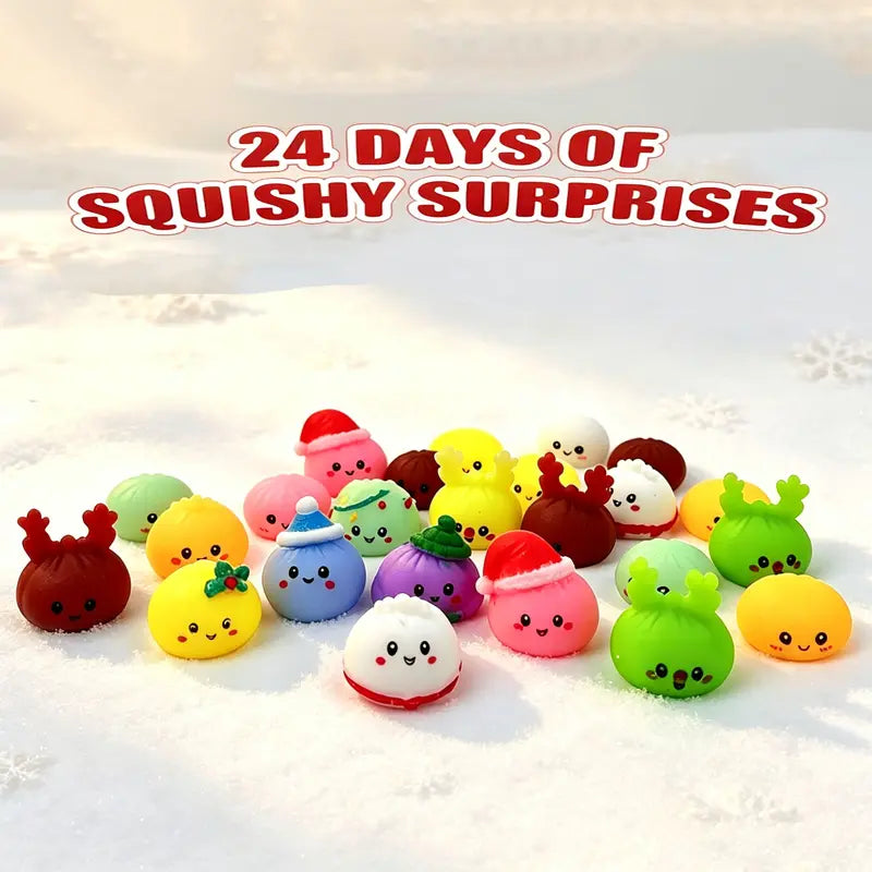 Christmas Mini Squishies Advent Calendar 2026, 24‑Day Dumpling‑Shaped Countdown Calendar