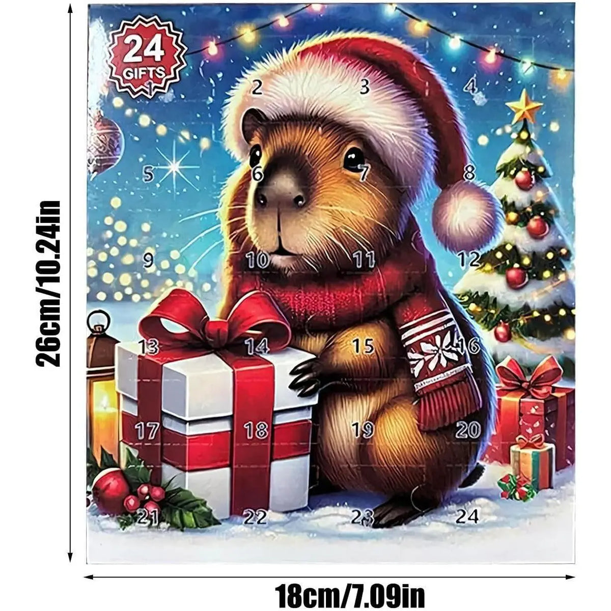 Capybara Advent Calendars 2026, 24 Days Christmas Countdown Toys
