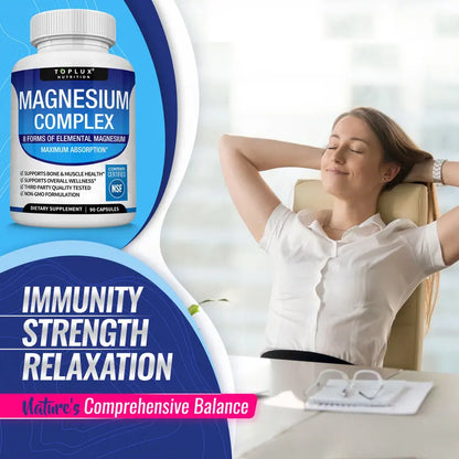 Toplux Magnesium Complex 8 Essential Magnesium Supplement | Buy 1 Get 1 Free
