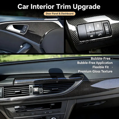 6D Ultra High-Gloss Carbon Fiber Vinyl Wrap Film