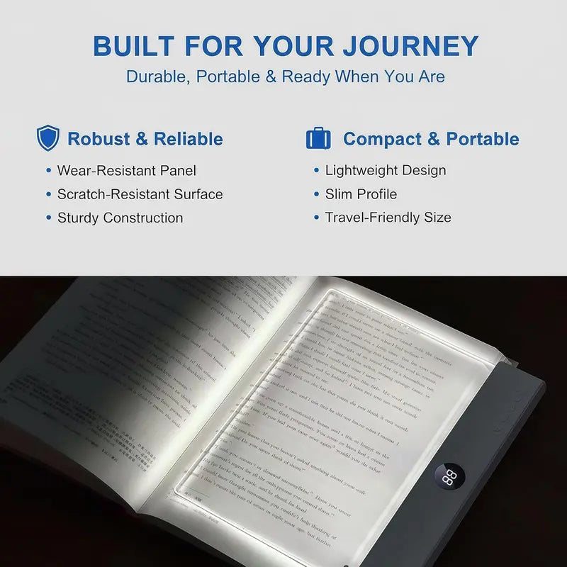Ultra-Clear Flat Book Light for Night Reading