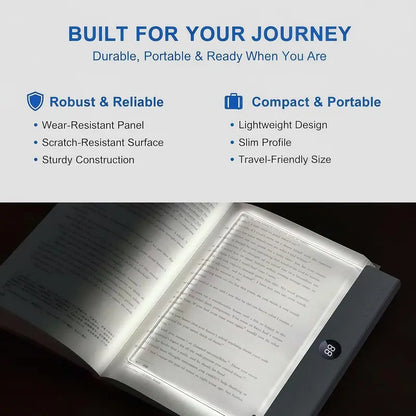 Ultra-Clear Flat Book Light for Night Reading