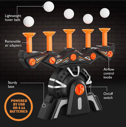Floating Ball Shooting Target Set with Foam Blaster & Adjustable Airflow