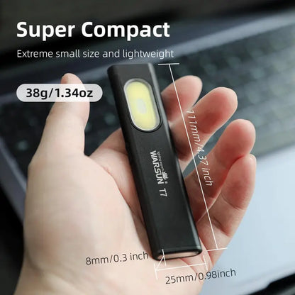 Ultra-Bright Rechargeable Pocket EDC Flashlight with COB Side Light