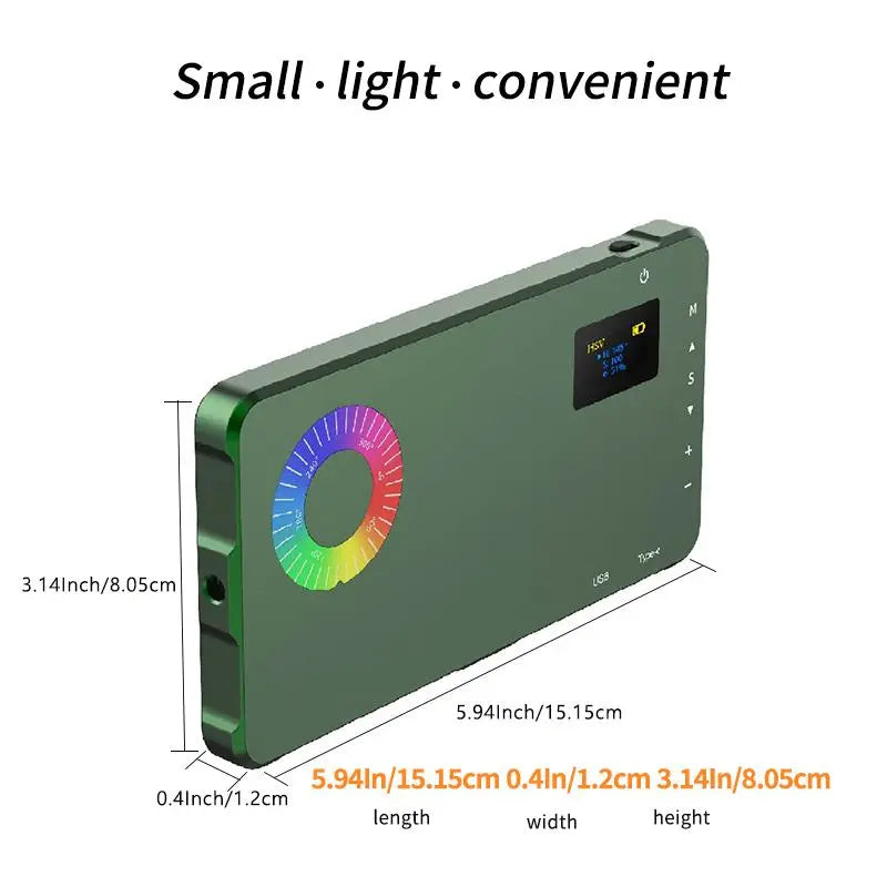 Portable Pocket RGB LED Video Light for Creator Studio