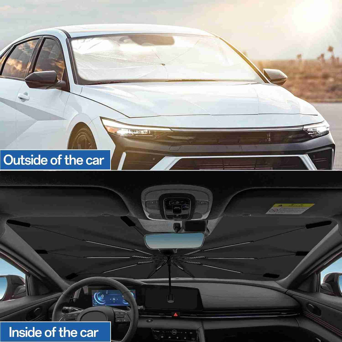 99% UV Blocking Car Windshield Sun Shade Umbrella